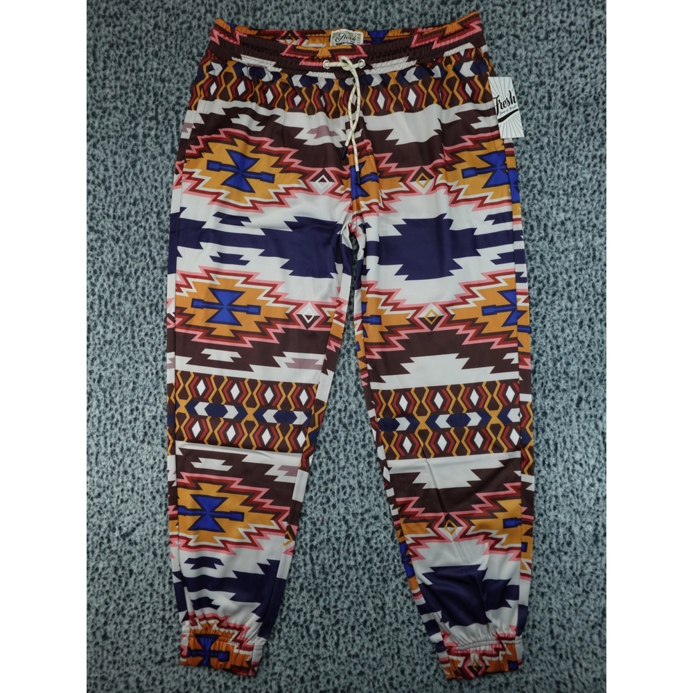 Fresh Prints of Bel-Air Joggers‎ Mens XL Multi-Color New Aztec Geometric Pants